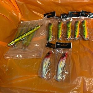 Fishing Lures, stripper plugs.